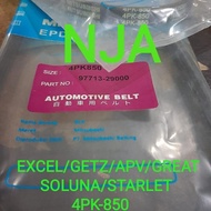 FAN BELT 4PK-850 EXCEL GETZ APV GREAT CAKRA SOLUNA STARLET 4PK850
