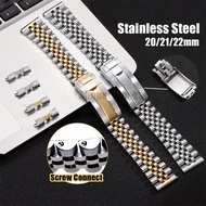 Luxury Solid Stainless Steel Watch Strap for Rolex Submariner Oyster Watch Band 20mm 21mm 22mm Flat 