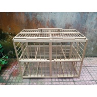 4-Door Pigeon Cage | Thick Full Bamboo Pigeon Cage | Bamboo Pigeon Cage