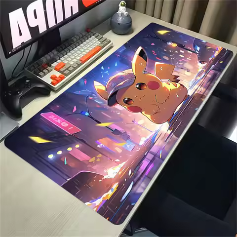 Mouse Pad Gaming Accessories Gamer Anime Kawaii Pokemon Pikachu Computer Desk Mat Laptop Varmilo Key