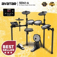 Avatar SD61-6 8-Piece Mesh Kit Electric Drum Set (5PC Drum Pad, 3PC Cymbal Pad) ( SD-61-6 / SD 61 / 