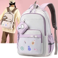beg sekolah beg sekolah roda beg sekolah gaya dalam, versi Korea pelajar sekolah menengah rendah, sekolah menengah bernilai tinggi, beg galas kecil segar dan serba boleh, tahan lama, beg galas