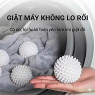 2 extra-large laundry balls to help wash clothes and prevent wrinkles in clothes 6.5x6.5cm