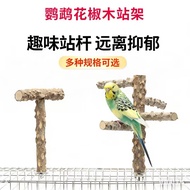 🇲🇾 Ready Stock | Natural Pepper Wood Parrot Perch | Bird Perch Stand for Claw & Beak Trimming | Rest