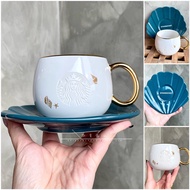 Starbucks Cup Classic Limited Anniversary Ocean Mermaid Birth Blue Shell Ceramic Coffee Cup Mug