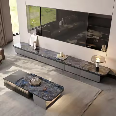 Luxury Modern Floor Tv Caninet Wood Storage Set Entertainment Center Cabinet Monitor Stand Mueble Pa