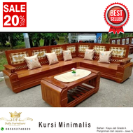 COD Furniture model kursi domini kayu jati/ model kursi kayu untuk ruang tamu / kursi tamu minimalis