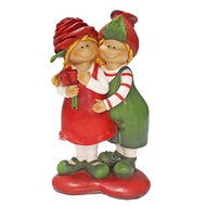 Couple Figurines Resin Rose Couple Statues Valentines Day Desk Ornament for Home Wedding Party Table