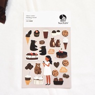 Choco Lovers' Fantasy World | SanDots Atelier Sticker Sheet Cute Dessert Stickers Cocoa Lovers