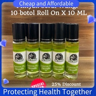 health Minyak Serai wangi(Citronella)10 botol kaca x 15 ml Roll On Harga Borong