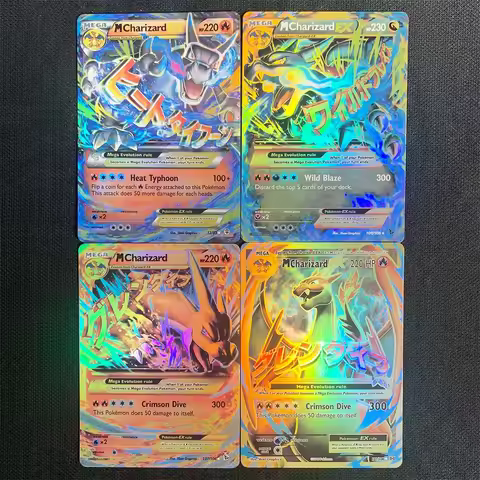 3pcs Pokémon Cards Foil Flash Card CharizardVMAX Pikachu Typhlosion Umbreon Game Collection Cards To