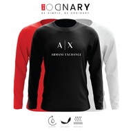 OdnaryOfficial AX Armani Baju Jersey Tshirt Unisex Men Women Lelaki Perempuan  T Shirt Microfiber LS