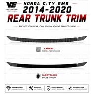 Vemart honda city gm6 2014-2019 rear trunk trim garnish accessories