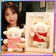 LANFY Little Sheep Plush Toy Cute Children Gift Plushie Dolls Crossbody Bag Animal Dolls Sweater She