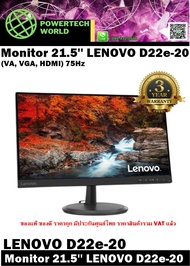 Monitor 21.5'' LENOVO D22e-20 (VA, VGA, HDMI) 75Hz