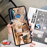 HP Realme 5 5 Pro Case Aesthetic Motifhp Cat Image Wallpapers 05 Custom Modern Design Cool Case Hard