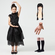 Adams Family Wednesday Gauze Costume Dress - Black