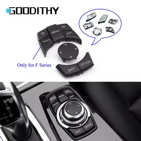 Car Central Console CIC Multi-Media Control Button Cover For BMW 3 5 7 X5 F Series F20 F21 F30 F31 F