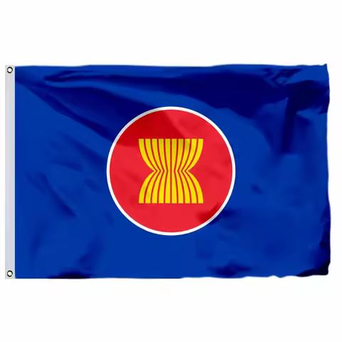 Flags Of Association Of Southeast Asia Nations (ASEAN) 90X150CM 3X5FT 100D Polyester 21x14cm Banner