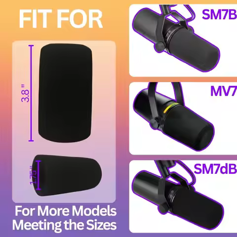 SM7B Microphon Filter for Shure SM7B SM7dB MV7 MV7X Mic Pop Filter Replacement - Windscreen with Vio