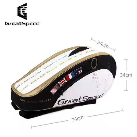 GreatSpeed Tennis Bag Bag Flags Badminton Bag 6R Rackets Capacity Sports Backpack Tennis Unisex Tenn