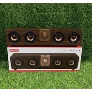 ลำโพงบลูทูธ BW-1109 ลำโพงตู้ไม้ เสียงดี ไร้สาย ลายไม้4ดอก เสียงดี เบสแน่น 10W  มีแบตในตัว