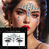 3D Face Gems Temporary Tattoos Self- Adhesive Glitter Jewel Tattoo Sticker Festival Masquerade Party