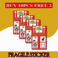 BUY 100 FREE 20 STICKER FRAGILE POKOK HIDUP / LIVE PLANT STICKER (7.9CM X 5CM) 100PCS