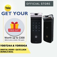 Yale YDR50GA Gate + YDD724A Digital Deadbolt Door Lock Bundle (COMES WITH FREE GIFTS)