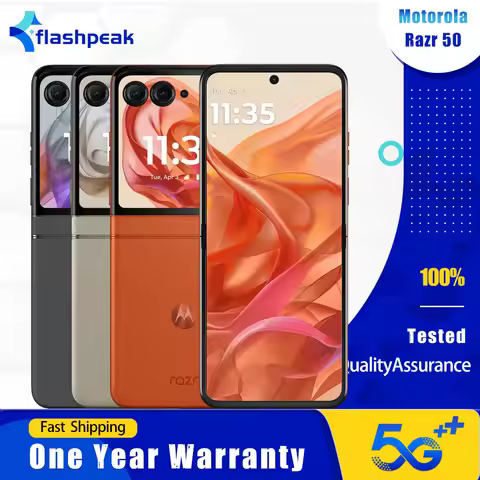 Original Motorola Moto Razr 50 Razr50 XT2453 5G Smartphone NFC 8GB+256GB 120Hz LTPO AMOLED 6.9'' Oct