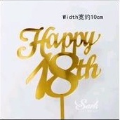 Birthday Cake Decorating Archylic topper 16years, 18years,21years,30years, 40years, 50years,60years