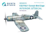 ㊣ Quinta Studio 1/32 F4U-1 美軍海盗戰機  Tamiya 3D立體浮雕水貼 QD32015