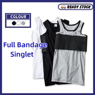 Breathable Full Bandage Singlet Chest Binder Extra Tight Tomboy Binder Vest Wide Coverage Flatness S