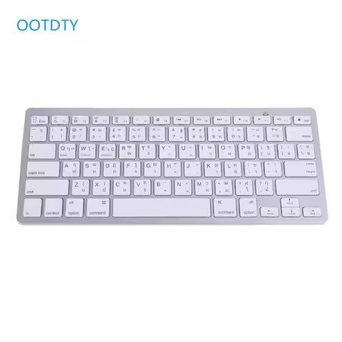 78-key Thai Wireless Keyboard Thailand English Thai 78 Keys Wireless Bluetooth Keyboard for I-Pad La