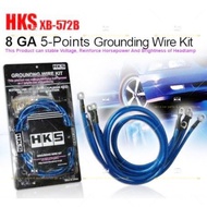 HKS Grounding Cable Wire THICK 8GA Kit 5 Point High Quality high quality