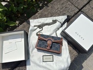 閒置新品Gucci Dionysus super mini bag牛仔丹寧布酒神包476432