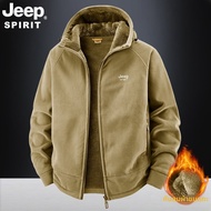 JEEP SPIRIT | เสื้อแจ็คเก็ตหมวกขนฟลีซ Jeep แขนยาว มีฮูด