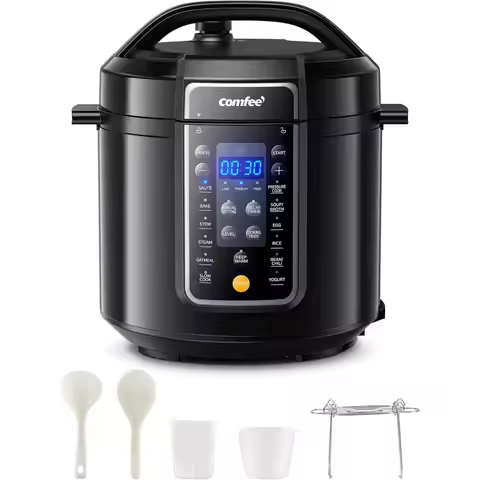 COMFEE’ 9-in-1 Electric Pressure Cooker, 6 Qt Instant Multi Cooker Olla de Presion Slow Cooker Rice 