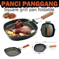 Bbq grill pan - square grill pan foldable/teflon Non-Stick bbq pan
