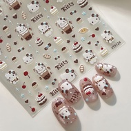 Sweet Kitty Nail Stickers Cute Soft Cute Cake Nail Accessories Relief Nail Stickers Nail Accessories