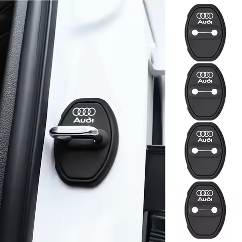 2/4Pcs Car Door Lock Anti-collision Silicone Cover For Audi Q5 Q3 Q2 Q7 A3 B5 Sline B6 B7 B8 Q8 RS3 