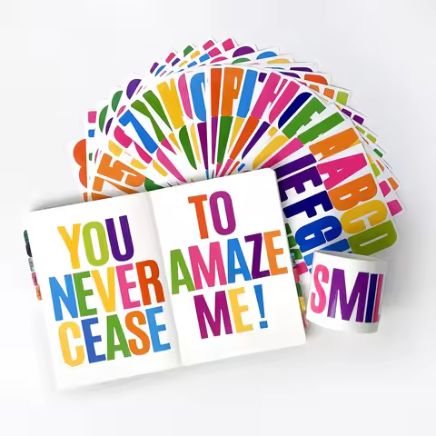 318pcs Large Letter Stickers 2 Inch Alphabet Stickers Vinyl Self Adhesive Letter Stickers for Mailbo