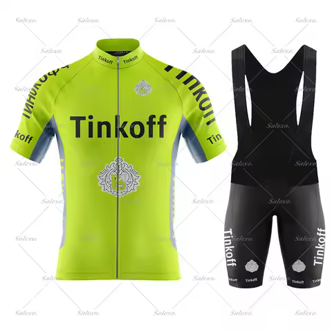 2023 Tinkoff Saxo Bank Short Sleeve Cycling Jersey Set Men's Bicycle Road Bike Shirt MTB Maillot Rop
