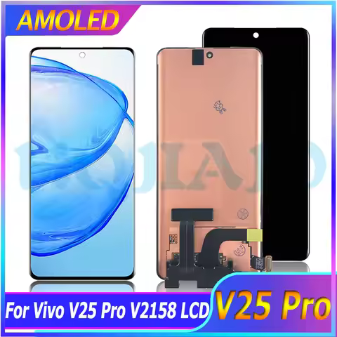 Tested 6.56" AMOLED For vivo V25 Pro LCD Screen Touch Panel Digitizer Assembly Panel Replacement For
