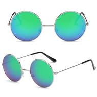 【A PRETTY】 Round Metal Sunglasses Steampunk Men Women Fashion Glasses Brand Designer Retro Vintage S