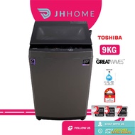 Toshiba AW-J1000FM(SG) 9.0KG Greatwaves Fully Auto Top Load Washing Machine | Washer | Mesin Basuh *