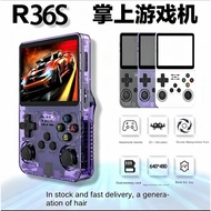 Konsol permainan R36 IPS HD 3D dengan dua joystick, konsol permainan genggam GBA, emulator arked, Th