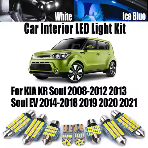 Canbus For KIA KR Soul 2008-2012 2013 Soul EV 2014-2018 2019 2020 2021 Ceiling Number Plate Bulbs LE