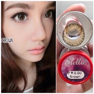 Stella Brown ฝาแดง Pitchty Contact Lens บิ๊กอาย สีน้ำตาล คอนแทคเลนส์ ตาโต โทนหวาน พิชชี่ ฝาแดง ลายฮิ