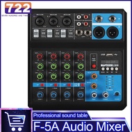 F-5A Audio Mixer 5-channel Sound Table Professional Mixer Computer